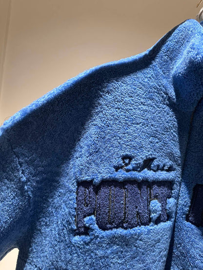 Lv Signature Shearling Track Top Lambswool Blouson