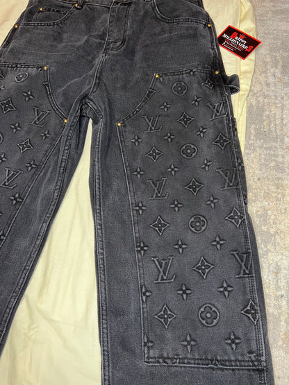 LV Monogram Denim Carpenter Pants