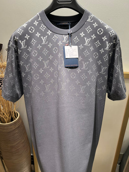 Lv Short-Sleeved Monogram Wool Shirt