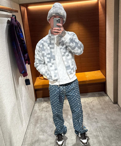 LV Monogram Denim Tailored Pants