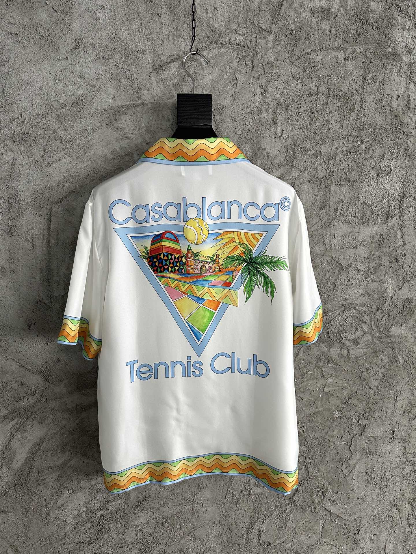 Casablanca Tenis Club Short Silk Shirt