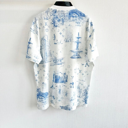 Lv Short-Sleeved Monogam Signature Shirt