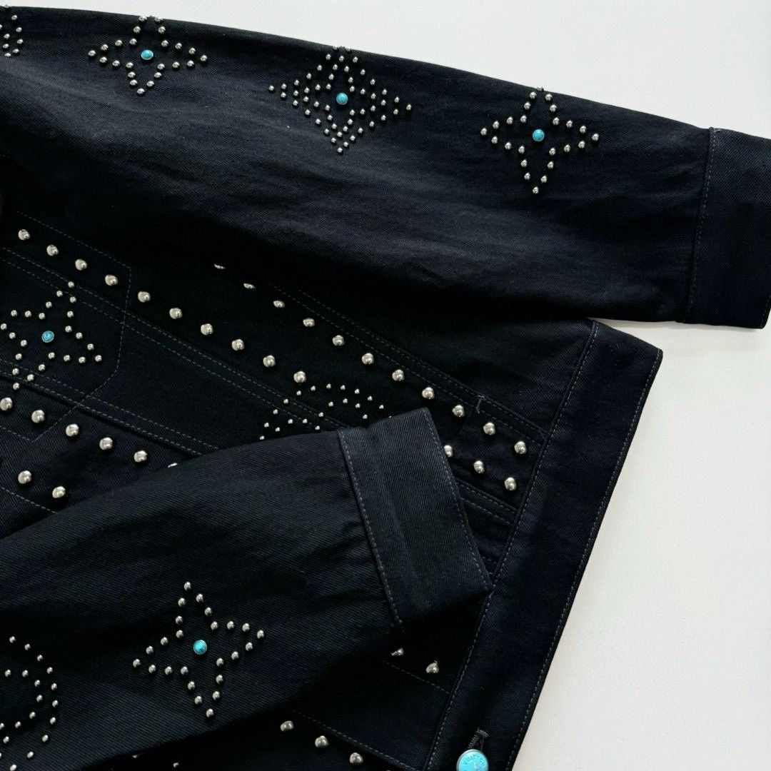 Lv Denim Jacket With Crystals