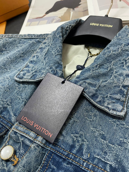 Lv Monogram Jacquard Denim Jacket