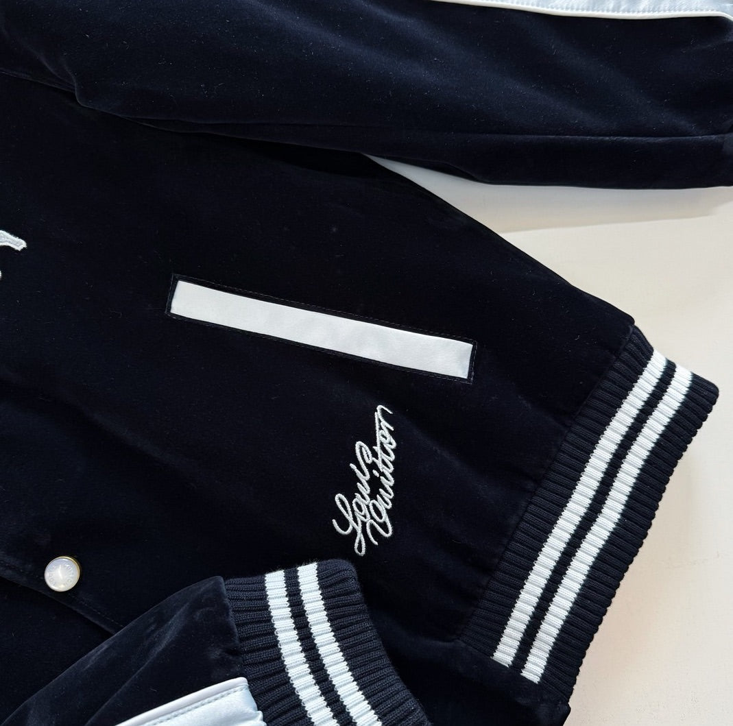 Lv Denim Velvet Souvenir Jacket