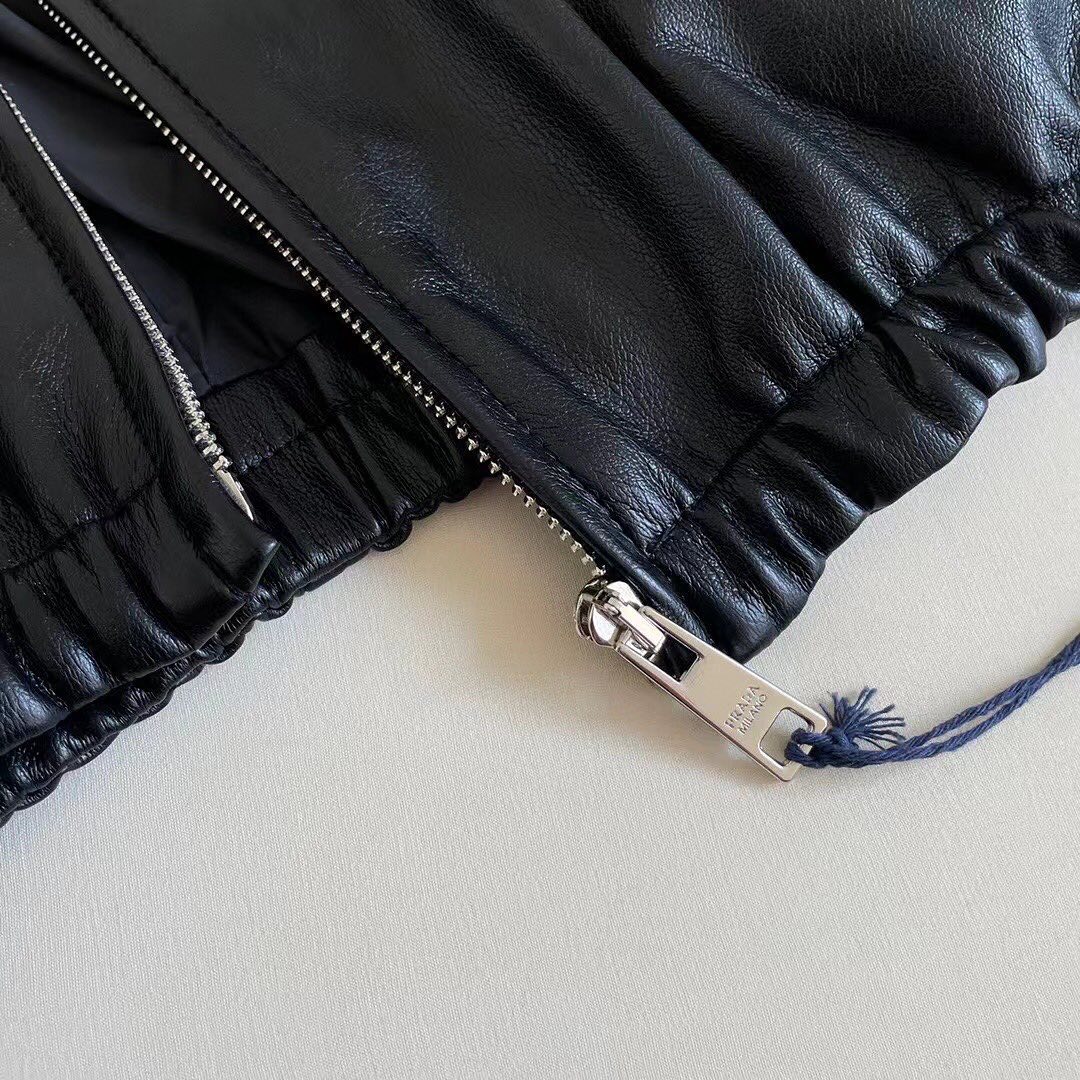 PRD Leather jacket with Prada logo