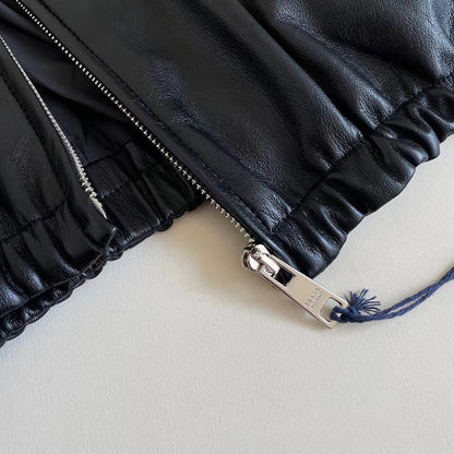 PRD Leather jacket with Prada logo