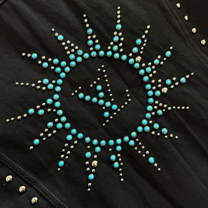 Lv Denim Jacket With Crystals