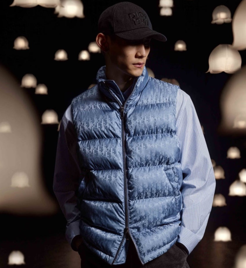 CD OBLIQUE DOWN VEST TECHNICAL BLUE