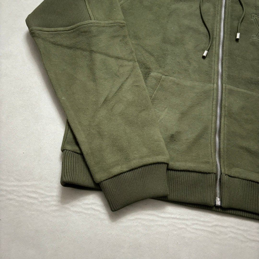 Lv Quilted Textured Wool Blouson