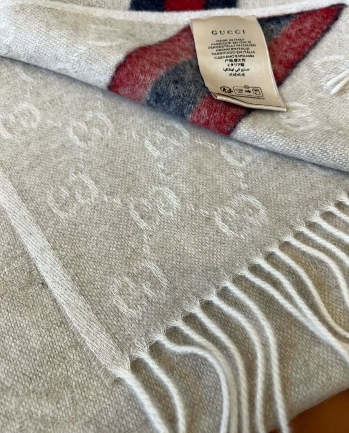 GG Monogram Wool Scarf