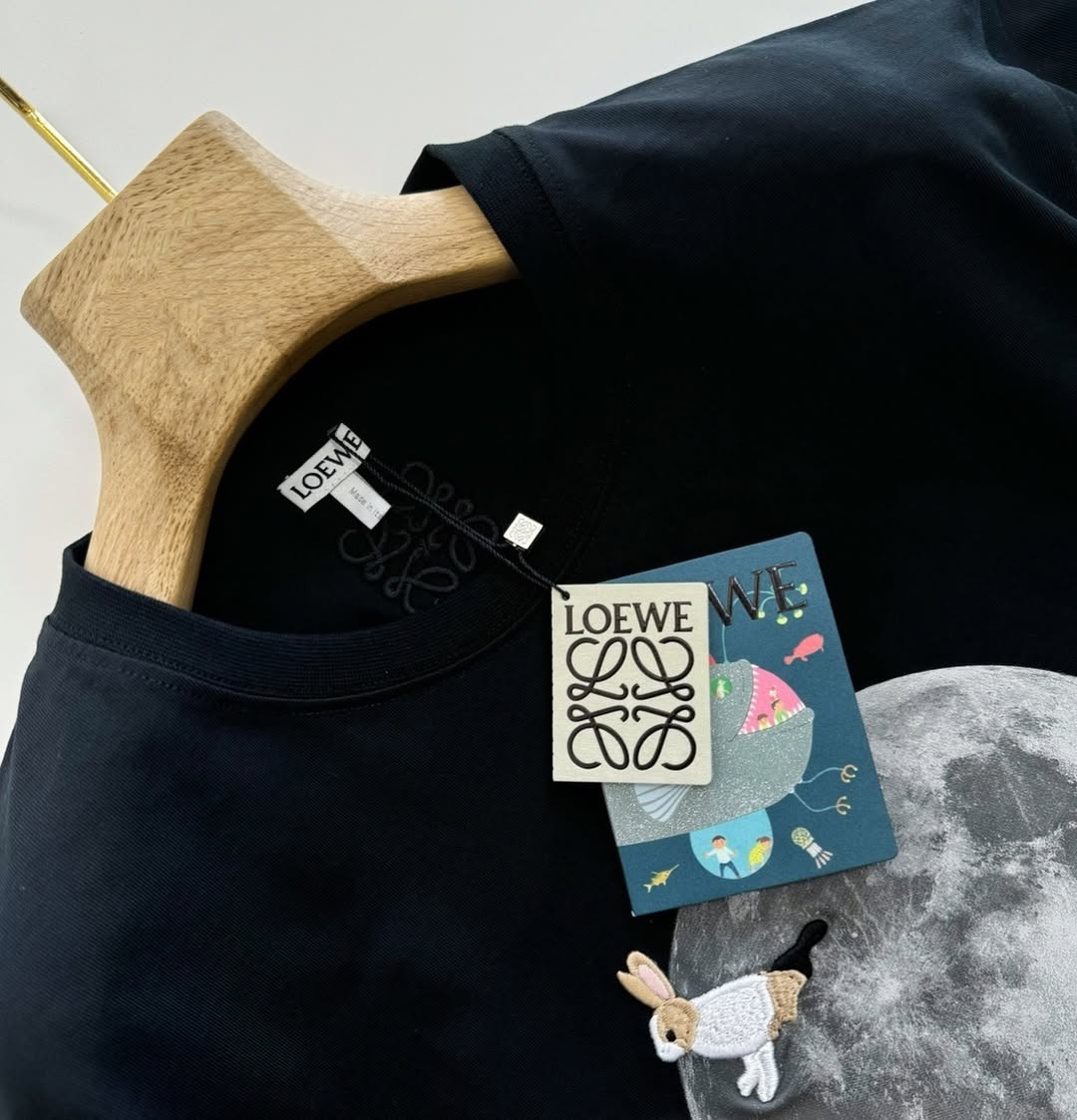 LOEWE Logo Embroidered Cotton Jersey T-Shirt