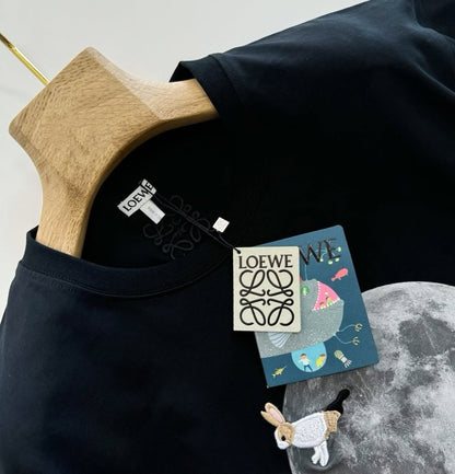 LOEWE Logo Embroidered Cotton Jersey T-Shirt