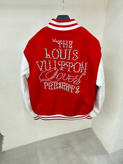 Lv Pharel Mix Leather Varsity Blouson