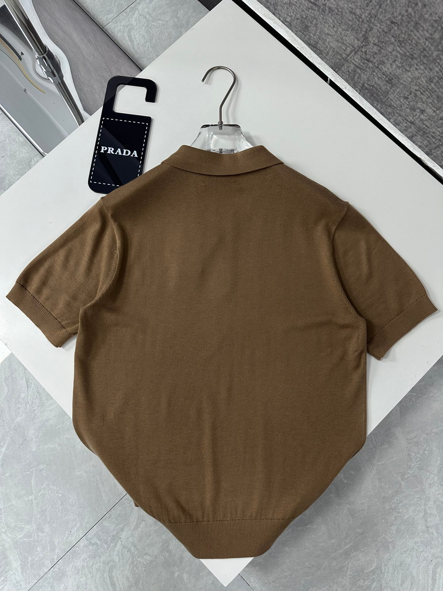 PRD Logo Wool Polo Half Zip Shirt