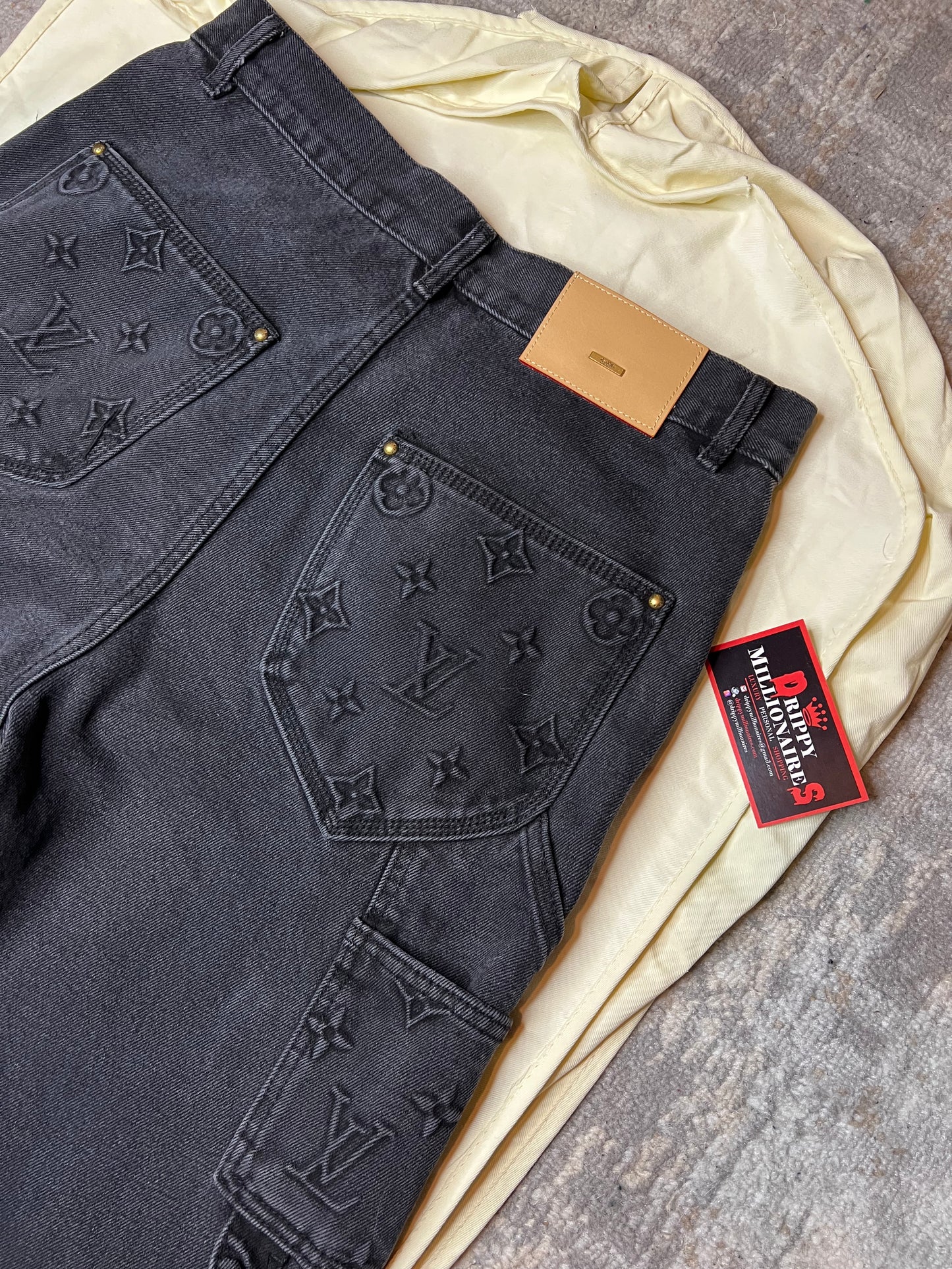 LV Monogram Denim Carpenter Pants