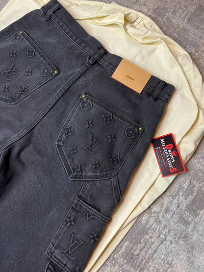 LV Monogram Denim Carpenter Pants
