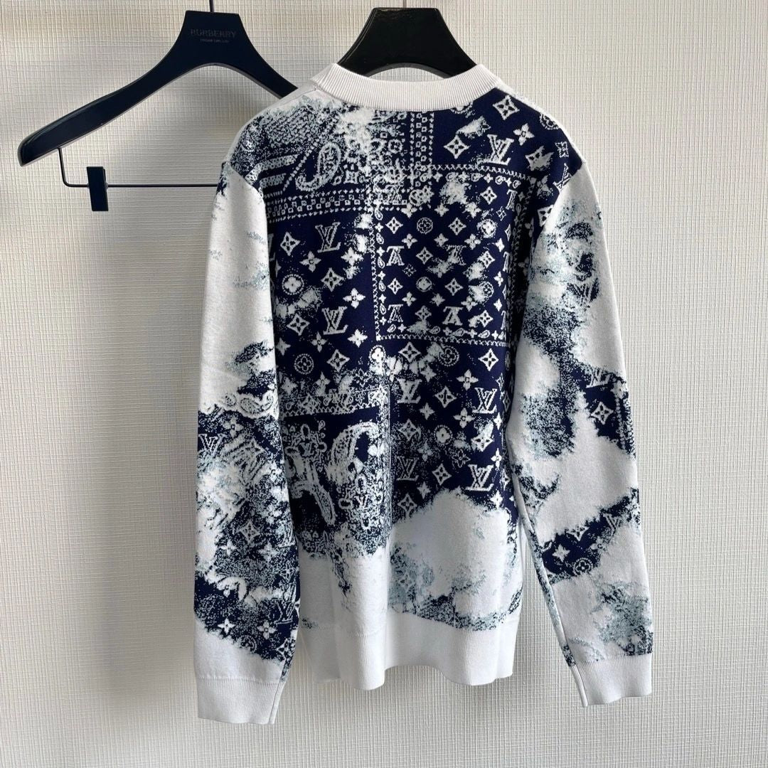 LV Embroidered Monogram Cotton Sweatshirt