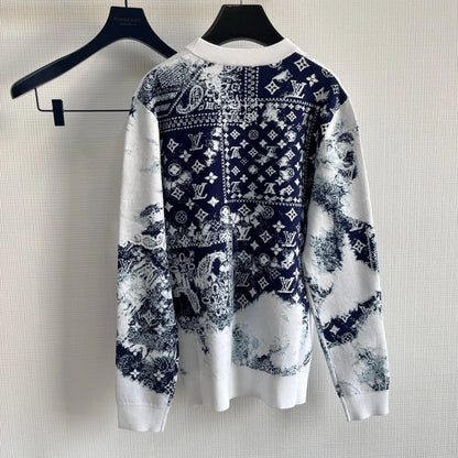 LV Embroidered Monogram Cotton Sweatshirt