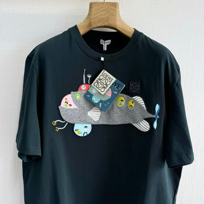 LOEWE Logo Embroidered Cotton Jersey T-Shirt