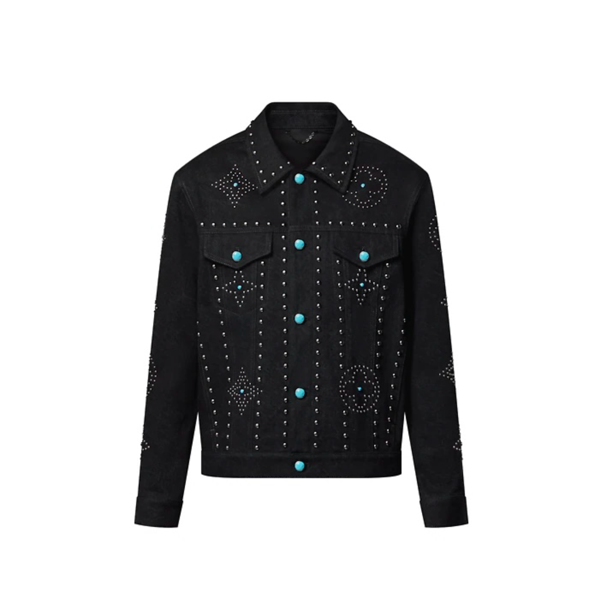 Lv Denim Jacket With Crystals