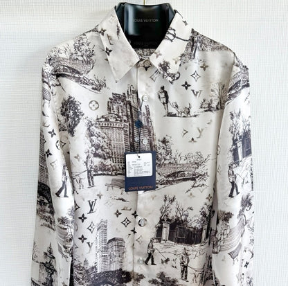 Lv Long -Sleeved Slik Shirt