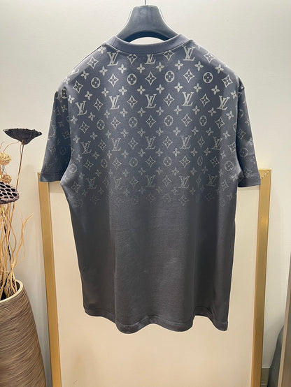 Lv Short-Sleeved Monogram Wool Shirt