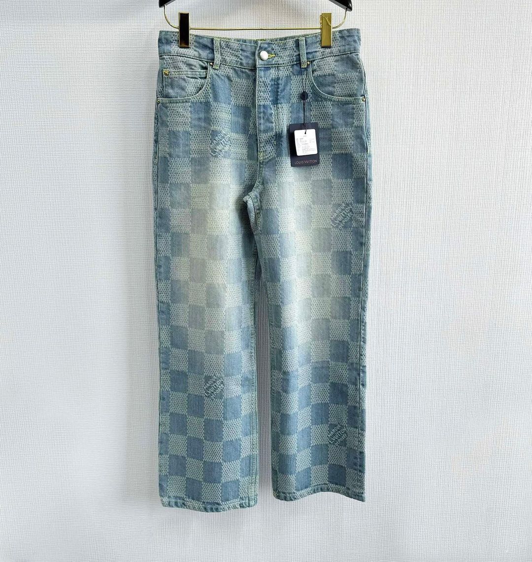 LV Monogram Denim Carpenter Pants
