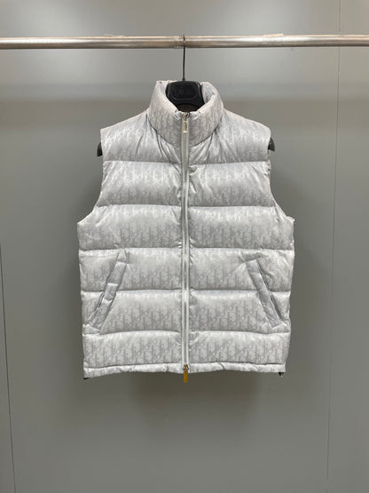 CD OBLIQUE DOWN VEST TECHNICAL SILVER
