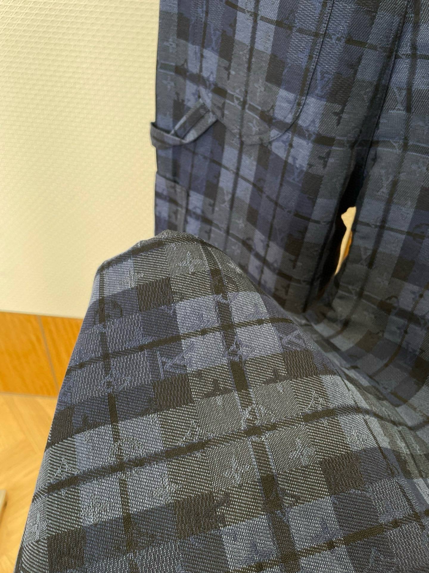 Lv Monogram Tartan Denim Pants