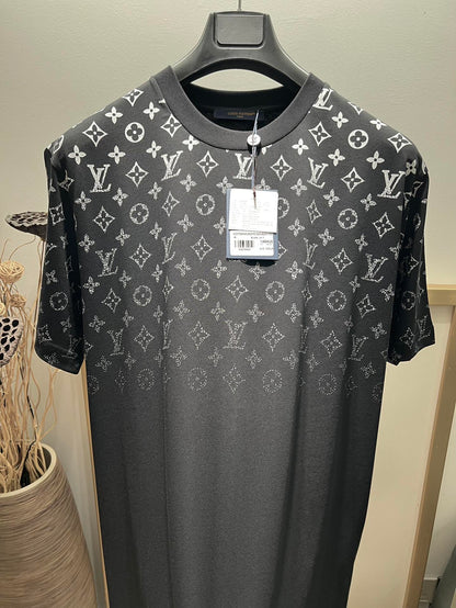 Lv Short-Sleeved Monogram Wool Shirt