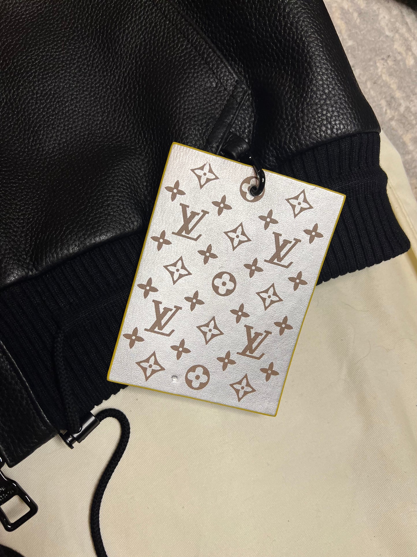 Lv Leather Aviator Jacket