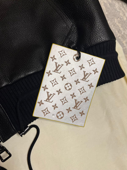 Lv Leather Aviator Jacket