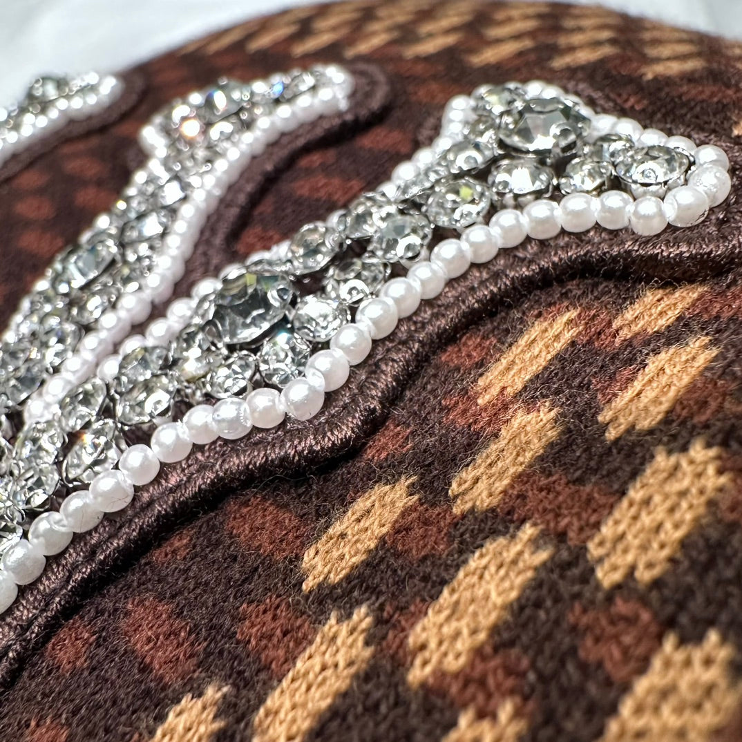 Lv Short-Sleeved Damier Wool Shirt