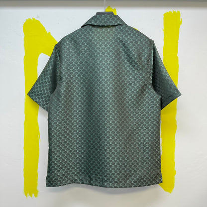 Lv Monogram Silk Shirt And Shorts Set