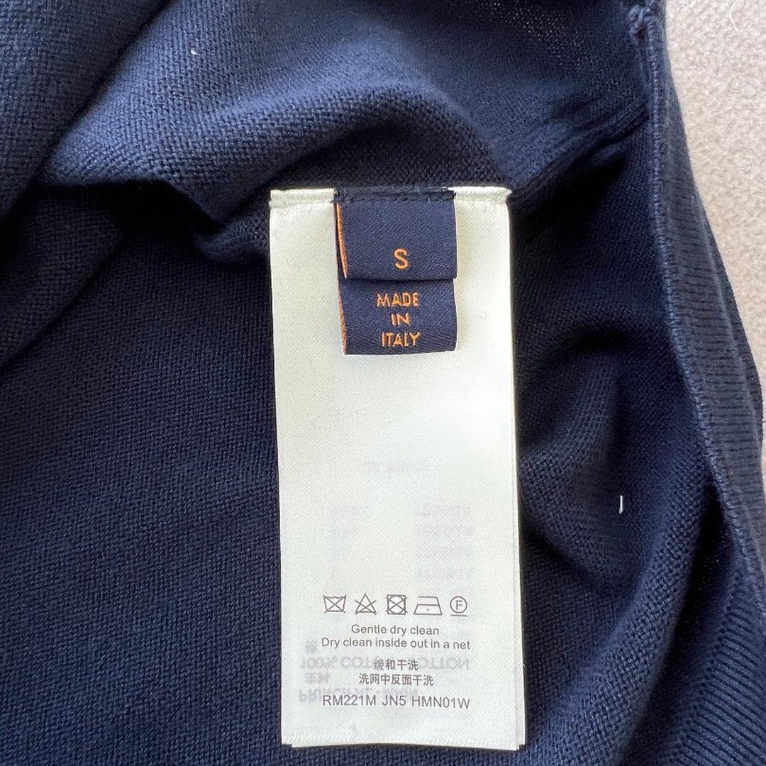 Lv Short-Sleeved Damier Wool Shirt