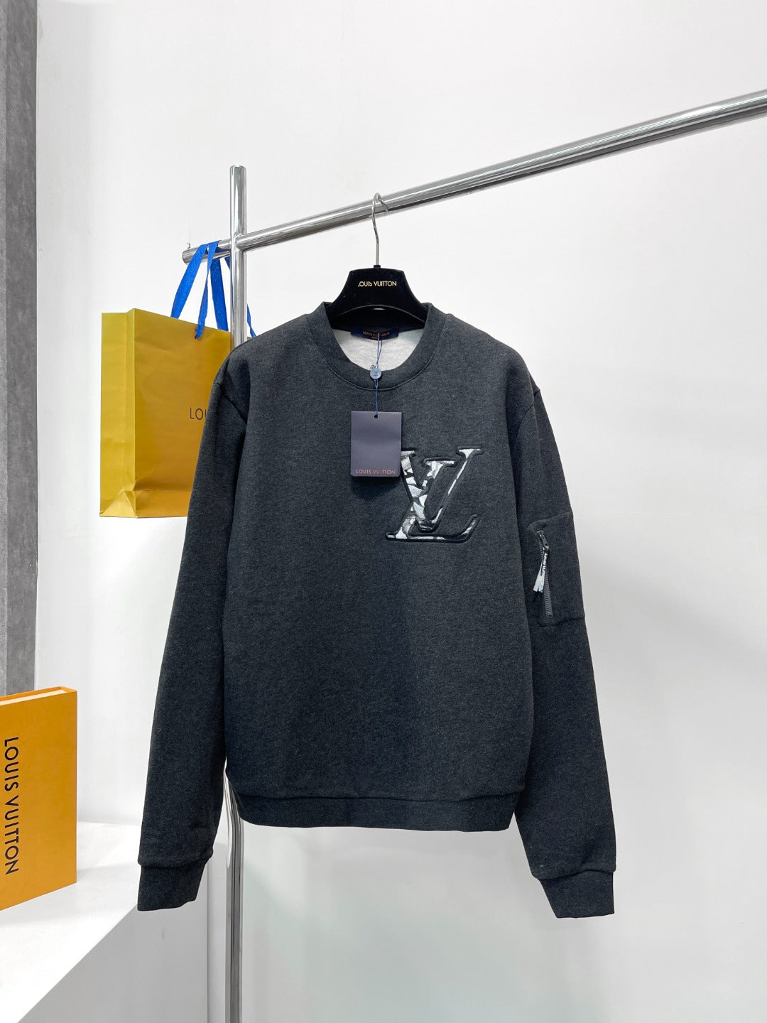Lv Cotton Jacquard Crewneck