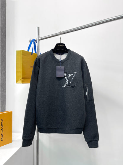 Lv Cotton Jacquard Crewneck