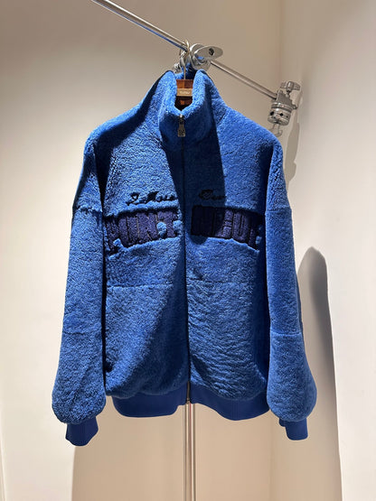 Lv Signature Shearling Track Top Lambswool Blouson