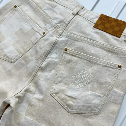 Lv Denim Shirt And Pants Set