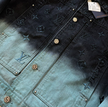 Lv Embroidered Denim Blouson