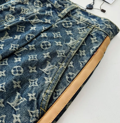 LV Monogram Denim Tailored Pants