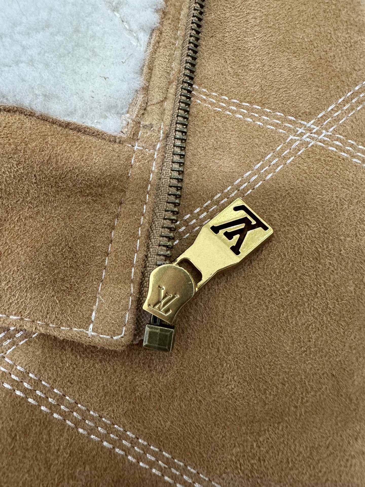 LV Shearling Embossed Jacket
