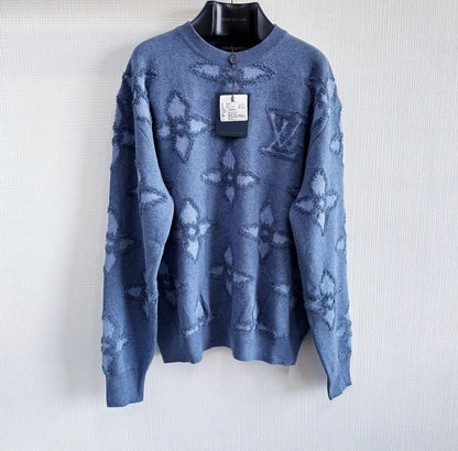 Lv Textured Cotton Crewneck