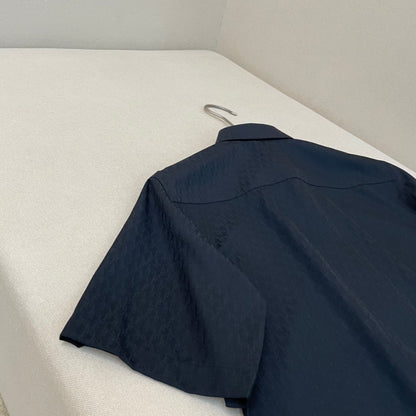 CD Monogram Silk Short Sleeve shirt