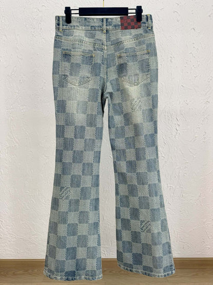 LV Monogram Denim Carpenter Pants
