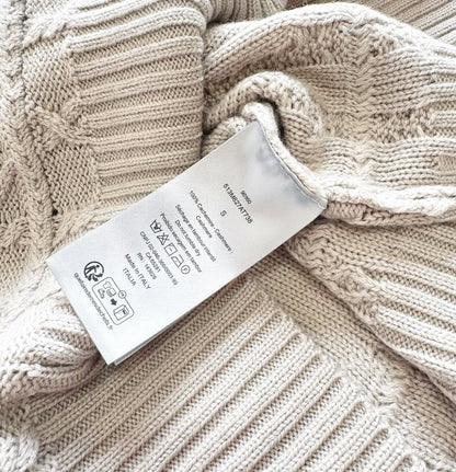 CD Icons Cannage Sweater Beige Cashmere Knit