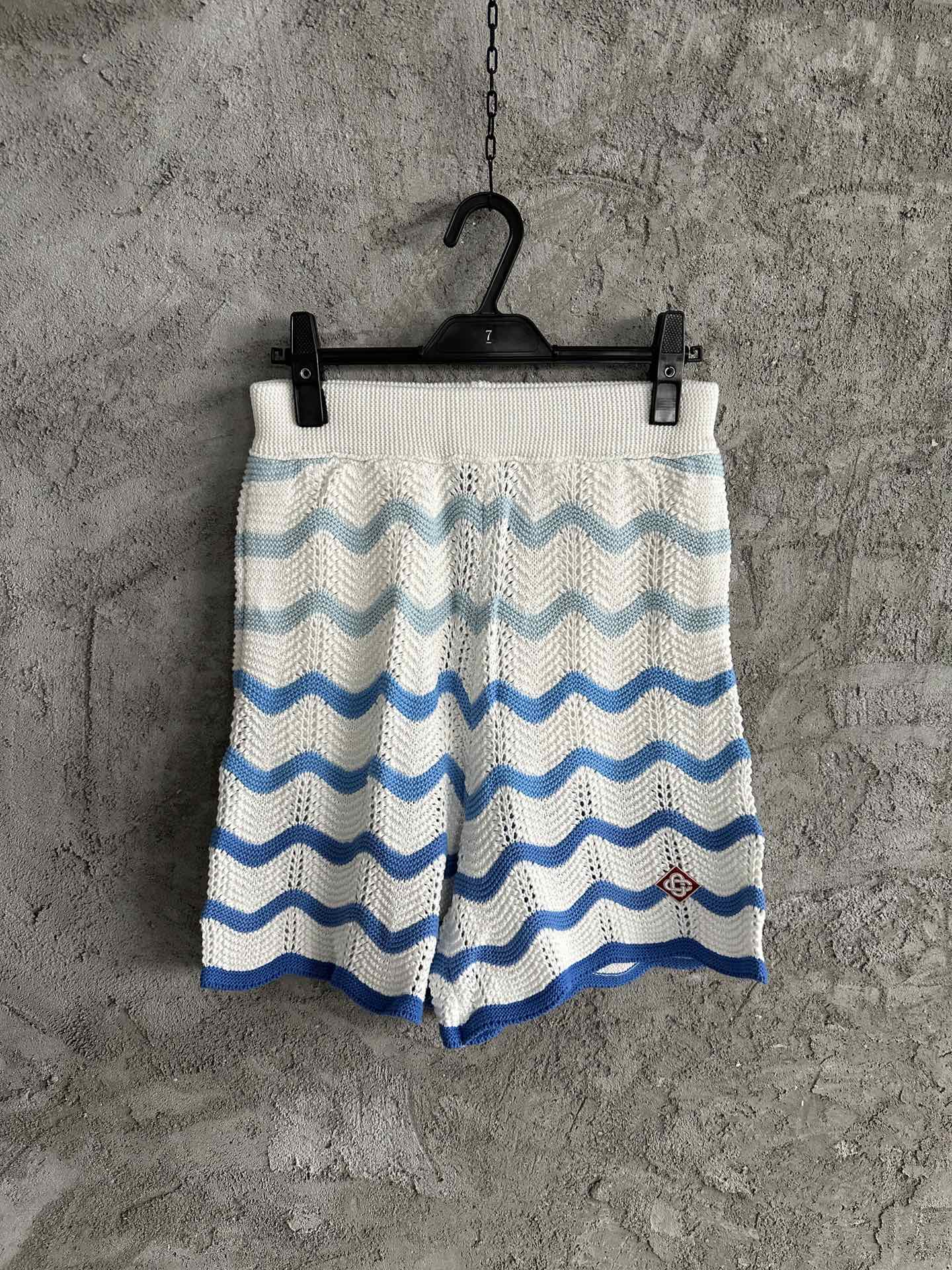 Casablanca Gradient Wave Texture Shorts
