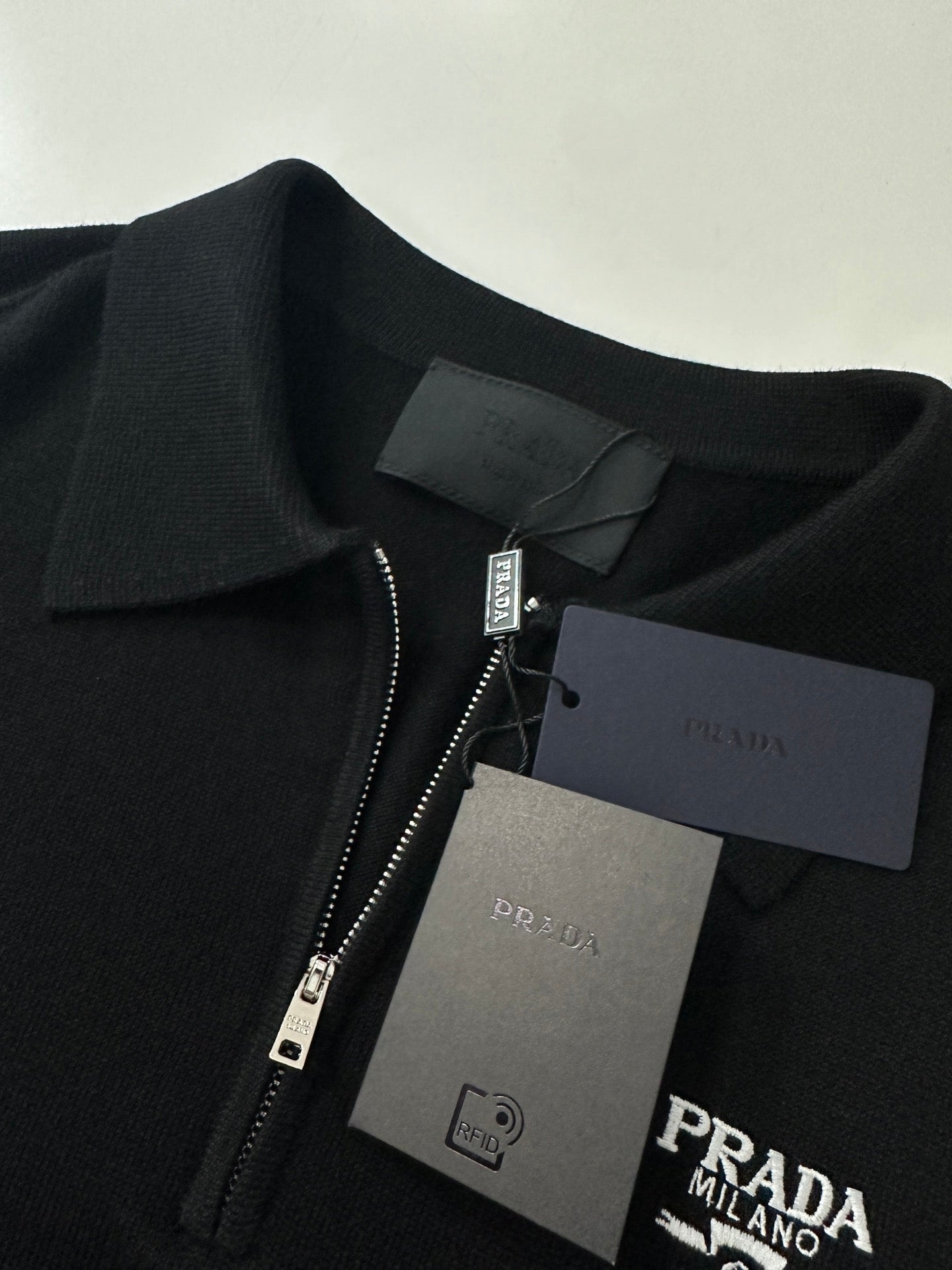 PRD Logo Wool Polo Half Zip Shirt