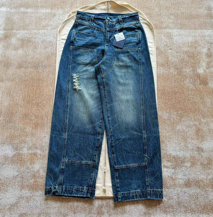 Lv Washed Denim Workwear Pants